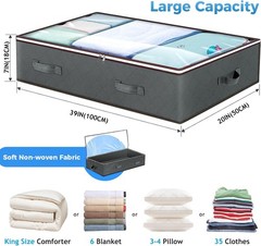Budding Joy 90L Under Bed Storage Containers, Closet Organizers and Storage Bins