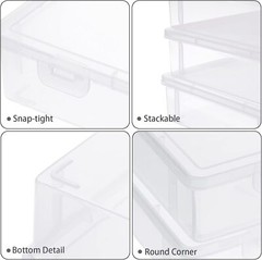 1x Plastic Storage Container Boxes Box Hinged Lid DIY Arts Crafts Markers Pens