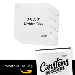 Heavy Duty Vinyl Album Dividers A-Z | Single Sided Printing | 12″ LP Organize…