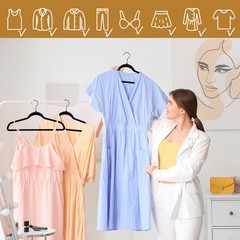 Velvet Hangers 100 Pack Non-Slip Suit Hangers with 360° Rotatable Hook for Pants