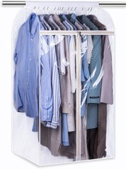 43″ Hanging Garment Bags for Closet Storage Large Clear Window Hanging Clothe…