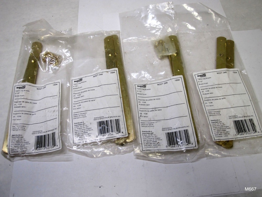 4-QTY National Folding Support Left and Right Set 9-1/2″ x 1/2″ N327-346