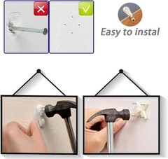 100PCS Concrete Wall Hooks Cinder Block Wall Hangers,Picture Hangers for Concret