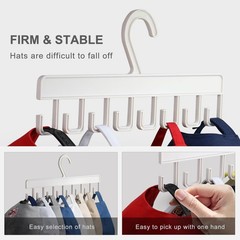 2Pcs Hat Hangers for Closet, Hat Organizer for Baseball Caps, Hat Racks with …