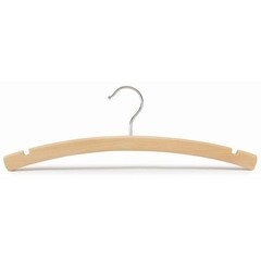 14″ Juniors Natural Wood Top Hanger Pack of 10