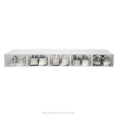 20Pcs Home Stackable Clear Plastic Transparent Shoe Box Storage Organizer