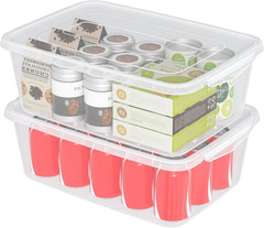 16 Quart Clear Latching Storage Bins, 2-Pack – Ideal for Dough Proofing