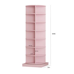 7 Tier Rotating Shoe Rack Tower 360° Spinning Shoe Display Carousel US