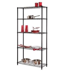 5 Tier Heavy Duty Steel Shelving Unit Adjustable Storage 200 Pounds Black 72 …