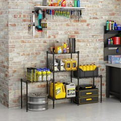 21″x11″x59″ 5 Tiers Wire Shelving Unit Metal Shelf Rack 551 LBS Capacity Black