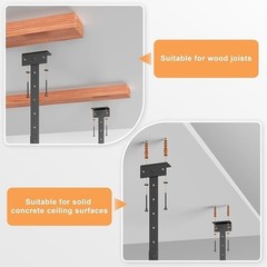 Heavy Duty Garage Ceiling Storage Rack 250lbs Overhead Organizer Adjustable New