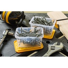 (5-Pack) Teeny Commander X-small Clear Stackable Tote with Standa