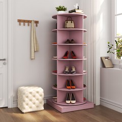 6-Tier Rotating Shoe Rack Tower 360° Spinning Shoe Display Carousel US