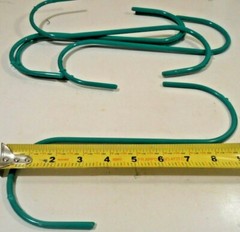 S HOOKS 5PC. S-HOOK 10″ INCH JUMBO STEEL GREEN PVC COATED PLANT HANGER