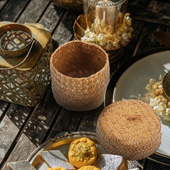 Handmade Seagrass Mini Baskets with Lids – Set of 2 for Home Decor