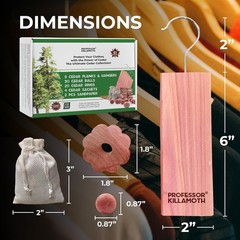 61 Pack Cedar Blocks, Sachets, Rings, Balls – Stop Clothes Damage – The Ultimate