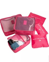 6 Piece Luggage Packing Cubes & Laundry Pouches For Travel and Storage