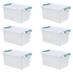 Idotry 4/6Pcaks Stackable Latching Box Plastic Storage Containers Tote, 20 Quart