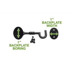 Renovators Supply Gate Latch Lock 5″ Wrought Iron Hook and Eye Door Lock Latch