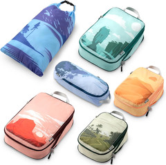 6 Piece Compression Packing Cubes Lightweight Travel Organizer Set