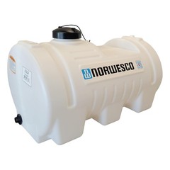Norwesco 46 Gallon Horizontal Leg Utility Tank, Water Storage Container, White