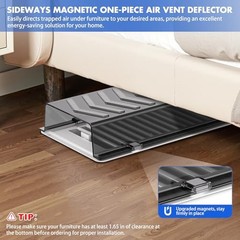 Grey Heavy Duty Snap-Lock Heater & Air Vent Deflector – One Piece – 2 Pack