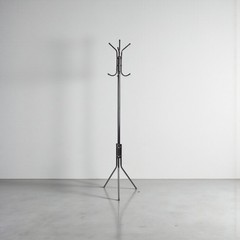 Coat Rack Hall Tree Black Metal Freestanding 69 in. H x 16.5 in. W x 14.75 in. D
