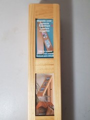 Solid Wood Wall-Mounted Valet Clothes Hanger Rack with Magnetic Photo Frames