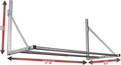 Effortless Garage Organization: 32-48 Inch Folding Tire Storage Rack in Silver