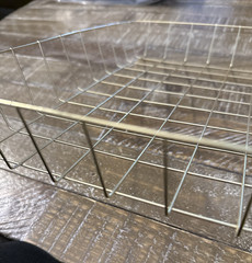 Storage Essentials Wire Basket Gold 12.6×9.25×1.97”-Brand New-SHIPS N 24 HOURS