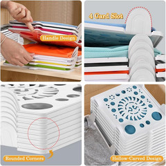 Tshirt Organizer for Clothes Storage, Stackable Closet Organizer
