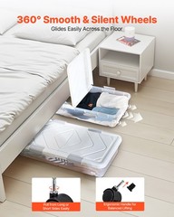 VEVOR Under Bed Storage with Wheels 31.7×15.6×6.9 In Rolling Storage Bags 4 Pack
