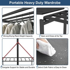 Wardrobe Dustproof Wardrobe Folding Storage Wardrobe Freestanding Wardrobe