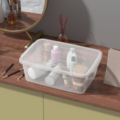 14 Quart Clear Plastic Storage Bins with Lids – 4 Pack, Food-Safe & Stackable
