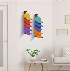 2PCS Hat Rack for Baseball Caps, Wall Mounted Baseball Hat Organizer