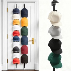 2Pack Hat Organizer for Baseball Caps Hat Rack for Wall with Display Hooks -…