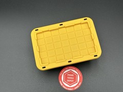 Teeny Commander MINI Black Stackable Tote 0.38QRT with Standard Snap Lid