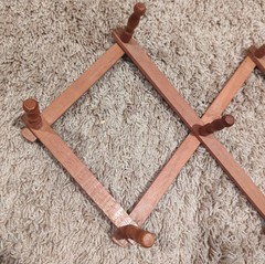 Vintage Wooden Accordion 10 Peg Rack Wall Hook Expands Republic of China