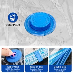 15PCS Vacuum Storage Bags with Hand Pump Space Saver for Clothes Bedding Travel