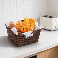 Large Woven Storage Baskets – 2 Pack Waterproof Organizing Bins with Handle