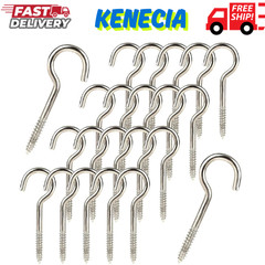 50pcs Heavy Duty 2 Inch Metal Cup Hook – Round End Self Tapping Screw Hooks,