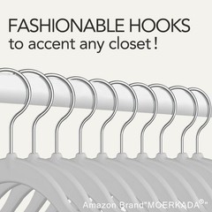 50 Pack UltraThin Plastic Clothes Hangers 17.7 Inch SpaceSaving Slim Hangers…
