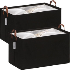 Extra Large 70L Storage Bins 2-Pack – Foldable Organizers for Clothes & Toys