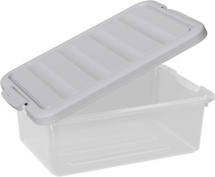Clear Stackable Storage Bins with Lids, 14 Quart, 2-Pack for Home & Classroom
