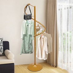 Modern Spiral Rotating Clothing Rack, Free Standing Heavy duty Garment Rack Gold