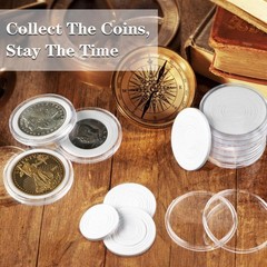 60pcs 41mm Clear Coin Capsules For Morgan Silver Dollar Half Dollar Coins USA