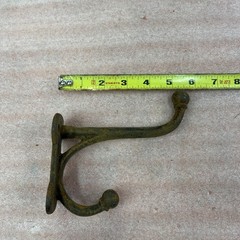 Vintage Antique Cast Iron Hook Wall Coat Jacket Simple Elegant Farmhouse Rustic