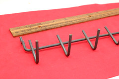 (4) Unbranded 9-1/4″ x 1-1/2″ Galvanized 6 Position Pegboard Angle Tool Holder