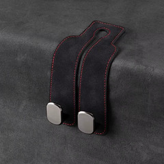 2 In 1 Car Seat Headrest Hooks Leather Style Double Bag Holder Organizer for Car