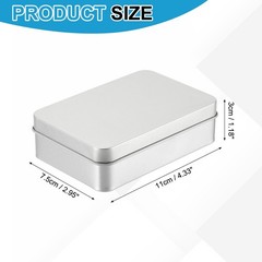 4.3 x 2.9 x 1.2 Inch Rectangular Storage Tins Box with Lid